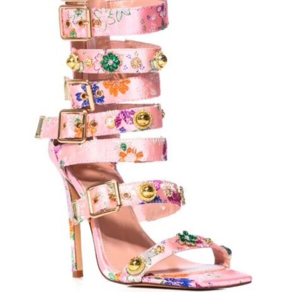 AZALEA WANG" PASTEL PERFECTION BROCADE " ENBODIED  GLADIATOR  / PINK (BRAND NEW! - Picture 5 of 5